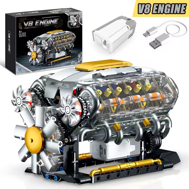Kids Education Yes - Blocos de Montagem de Motor V8