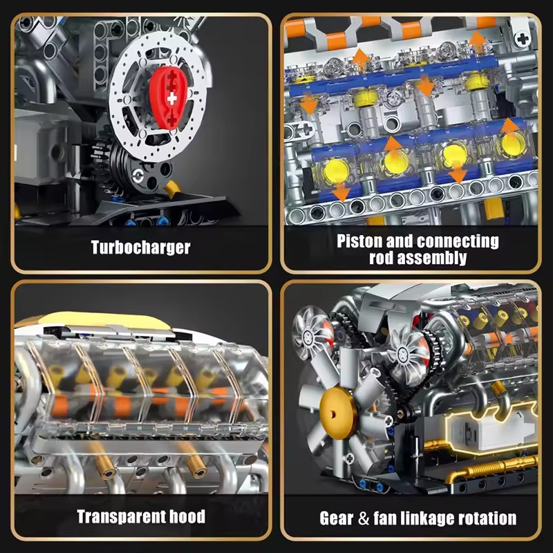 Blocos de Montagem de Motor V8 - Kids Education Yes avaliação e preço