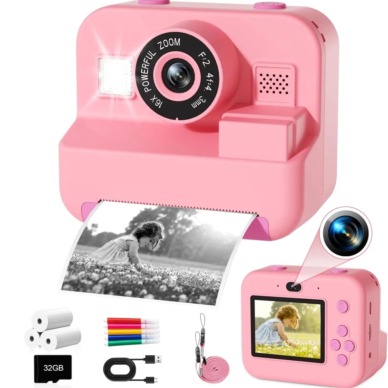 Newinstant impressão câmera co - Kids Physical Education Videos avaliação e preço