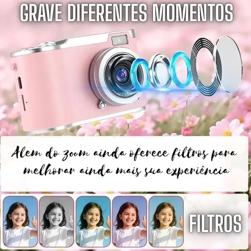 Câmera Digital 4K 48MP, Câmera - Kids Physical Education Videos avaliação e preço